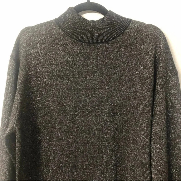 Cooper St Women’s Alice Knit Black with Silver Metallic Dress Size Large NWT - Picture 3 of 13